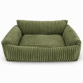Lodie Corduroy Memory Foam Dog Sofa – Green, M