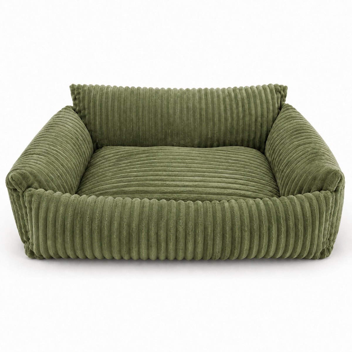 Lodie Corduroy Memory Foam Dog Sofa – Green, M