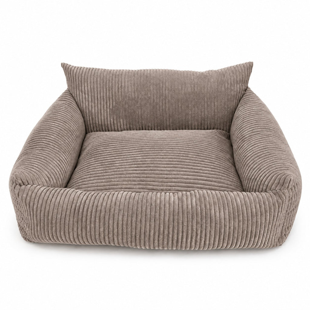 Lodie Corduroy Memory Foam Dog Sofa – Hazelnut Taupe, M
