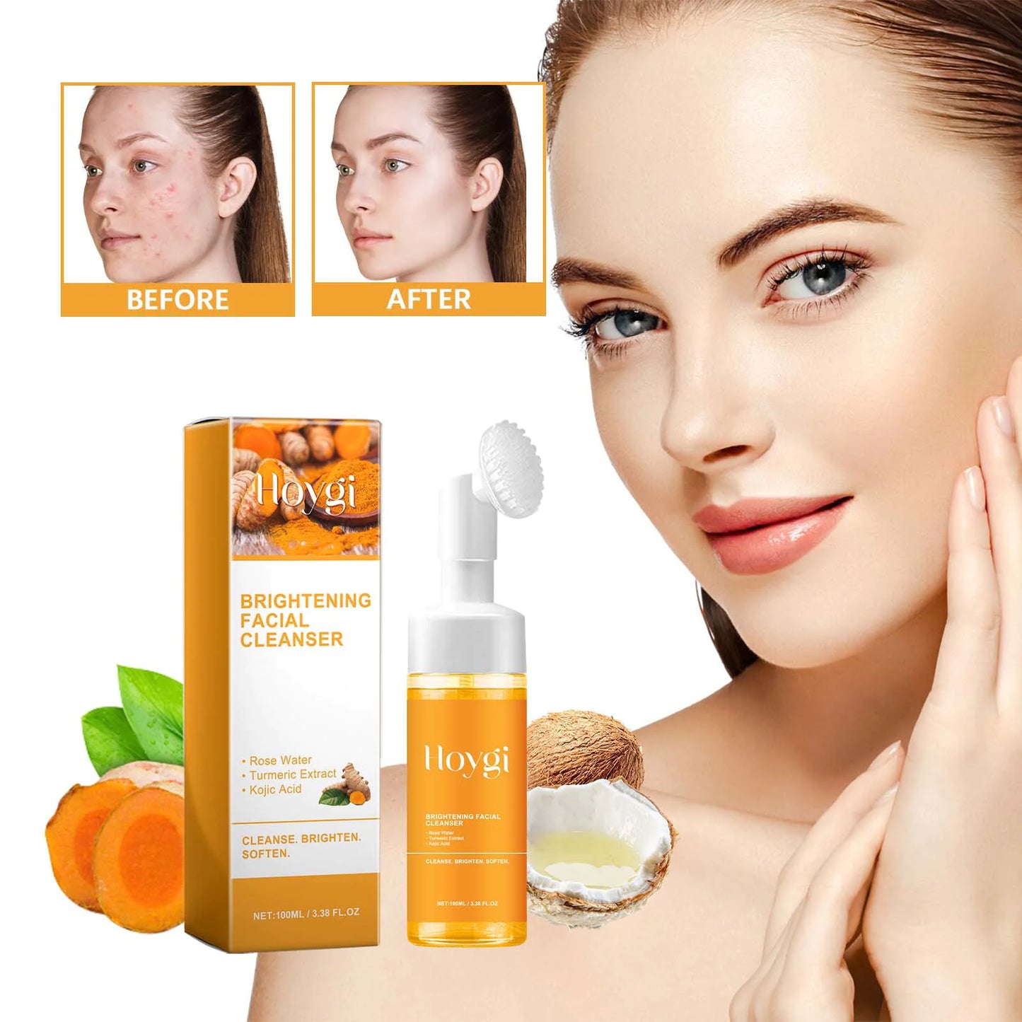 Limpiador facial de cúrcuma