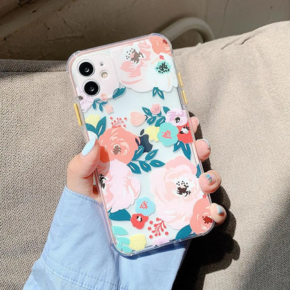 Funda para teléfono con diseño floral vibrante