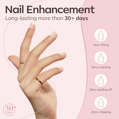 modelones Builder Nail Gel, 8-in-One Cover Nude Gel Builder, LED Nail Lamp Cured Hard Gel Builder for neglefortykning Nail Strengthener Extension Gel Rubber Base Gel Polish Lim Gel i en flaske A3-1 stk 15ml Cover Nude Gel Builder