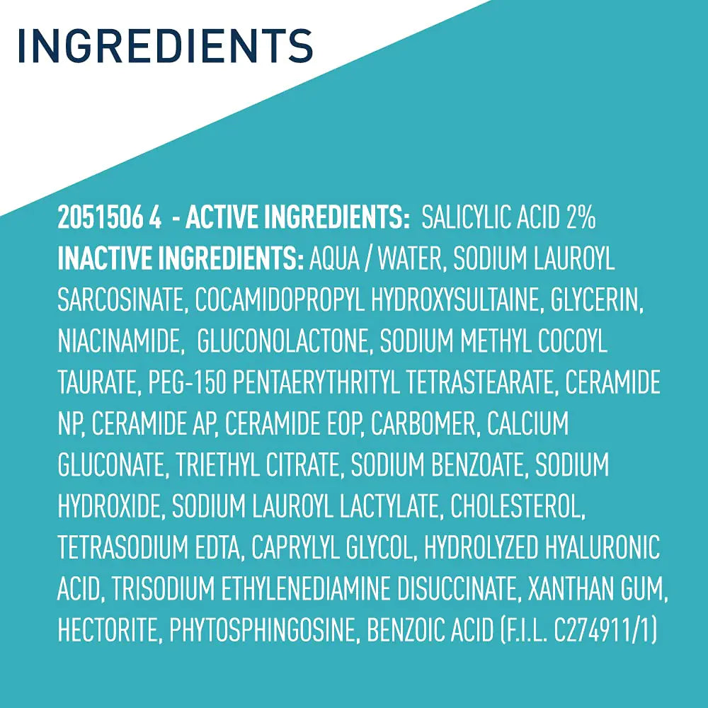 CeraVe Acne Control Cleanser, 2 % salisylsyre aknebehandling formulert med niacinamid + ceramider + oljeabsorberende leire, skånsom akne ansiktsvask hjelper til med å fjerne og forhindre akne, parfymefri, 16 unse 16 Fl Oz (pakke med 1)