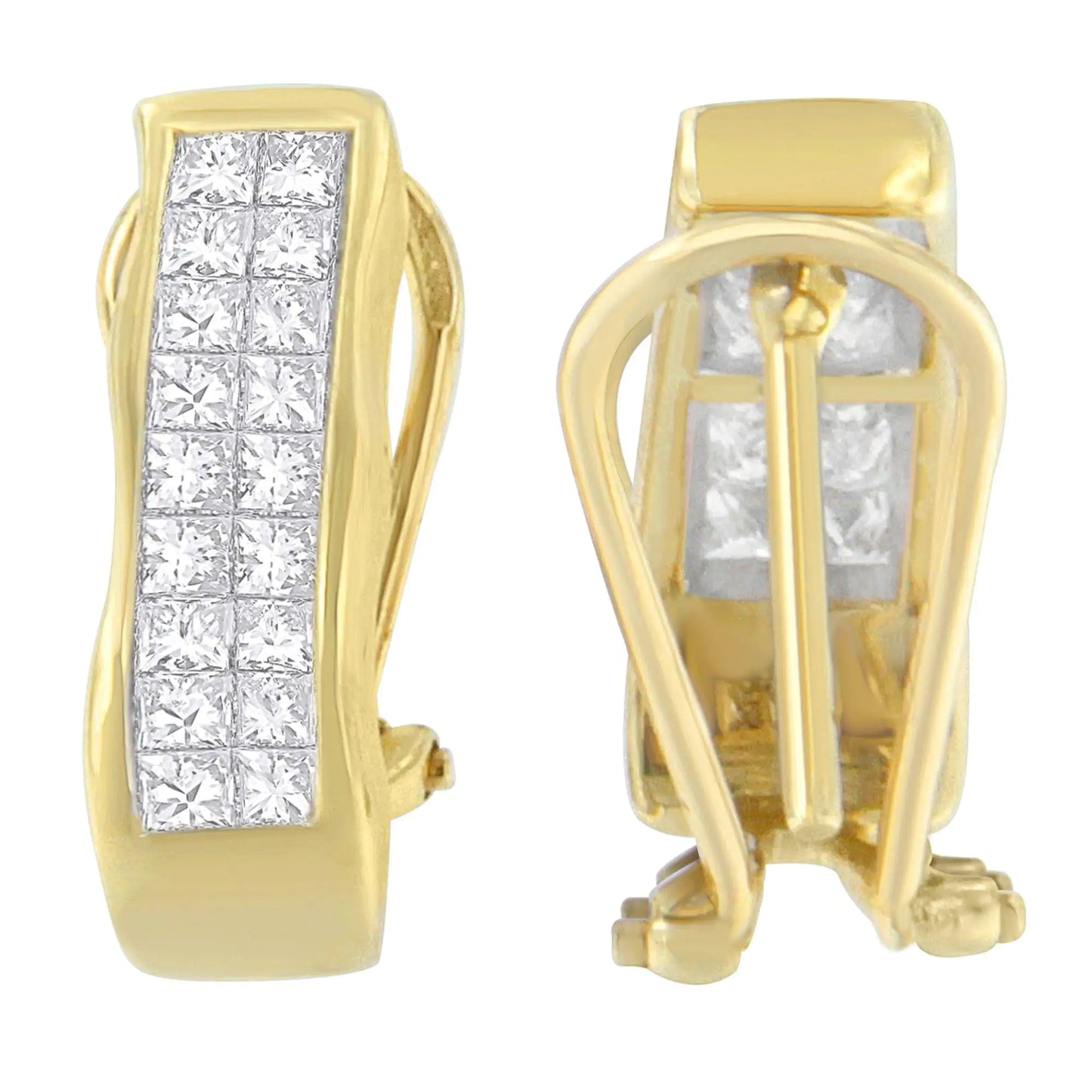 14K Yellow Gold 1 cttw Diamond Stud Earrings (G-H, VS1-VS2)