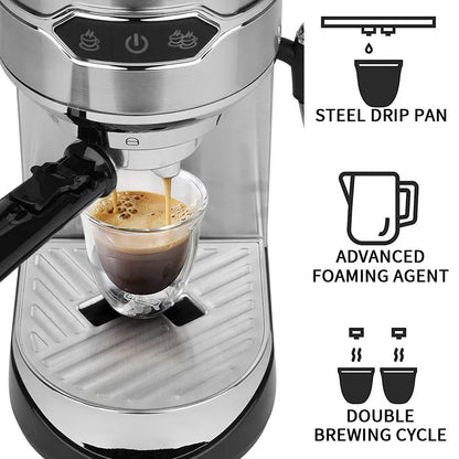 Home Office Small Concentrated Semi-Automatic Steam Wand Milk Frother