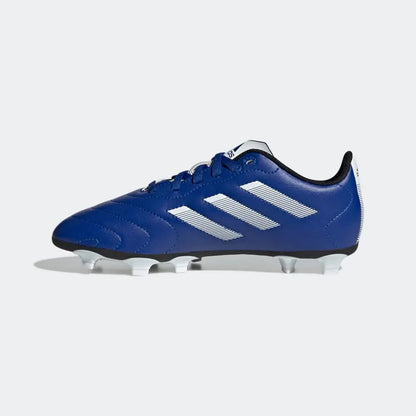 Botas de fútbol Adidas Goletto VIII para niños, unisex, para terreno firme, talla 11, azul royal/blanco/negro, Goletto VIII