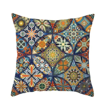 Funda de almohada suave con diseño de mandala para sofá