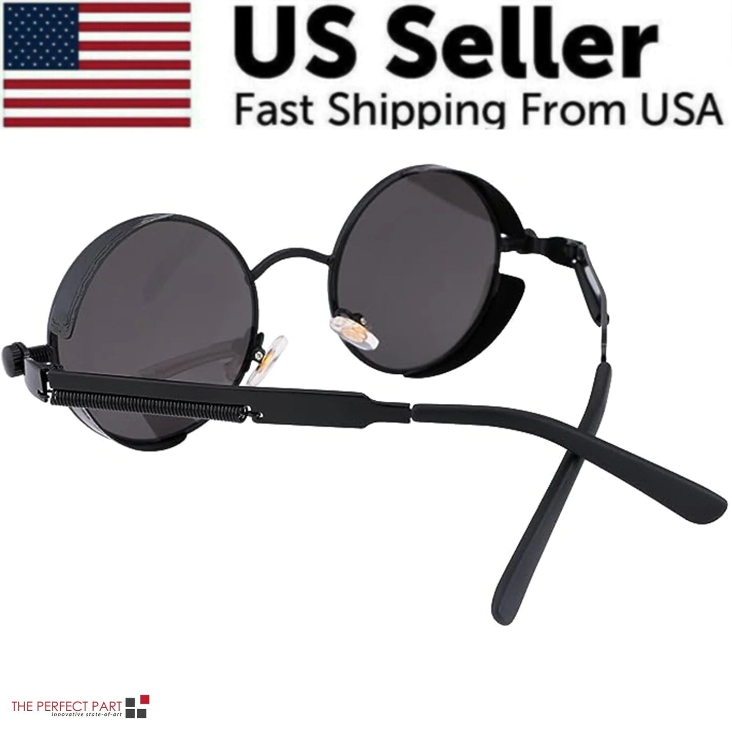 Retro Round Polarized Sunglasses Men Women Vintage Gothic Steampunk Glasses - HejK.com Marketplace.