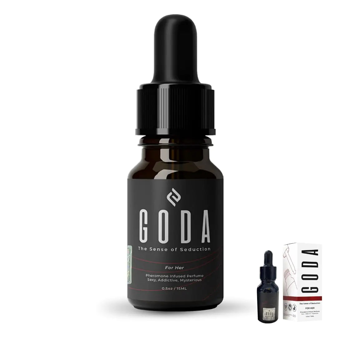 GODA For Her Pheromone Perfume for Women - Long-Lasting Women's Fragrances with Jasmine and Rose - Floral Perfume Oil with Sweet & Spicy Aroma - Vegan & Cruelty-Free Travel Perfume - 15ml/0.50 fl. oz