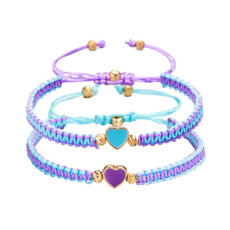 Heart-Shaped Woven Couple Bracelet