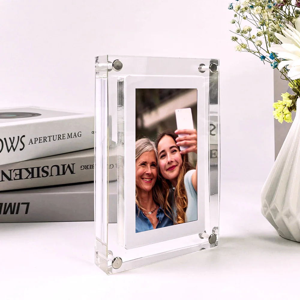 Acrylic Transparent Crystal Digital Photo Frame Video Player