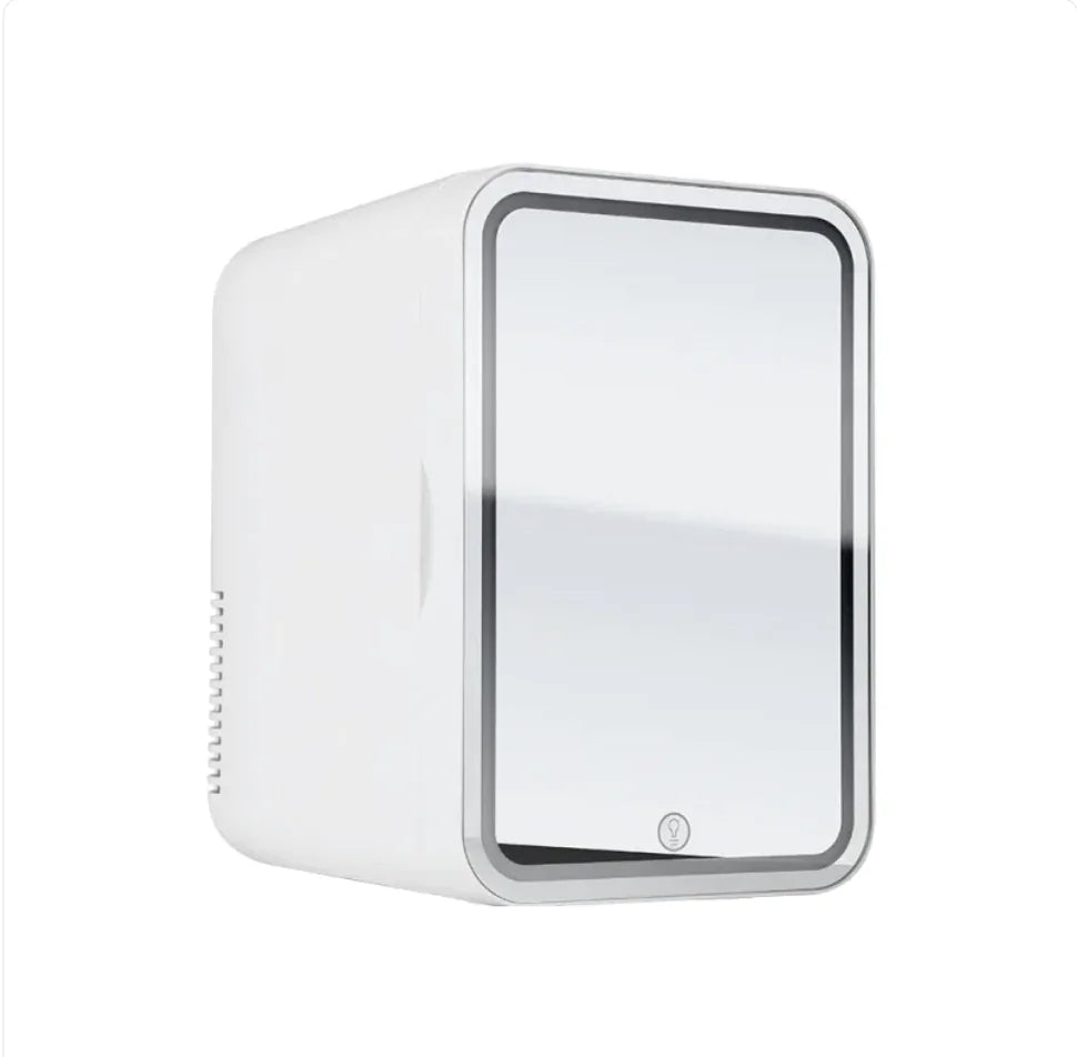 Portable Mini Beauty Fridge with Mirror, 110V