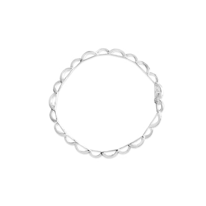 14K hvitt gull 1,0 Cttw usynlig sett Princess Diamond tennisarmbånd med vekslende ledd (IJ-farge, I1-I2 klarhet) - 7,25"