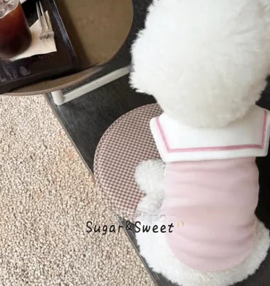 Sailor Collar Vest Thin Pet Clothing - Catch Cards
