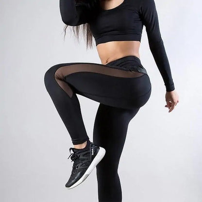 Leggings deportivos push up de malla máxima