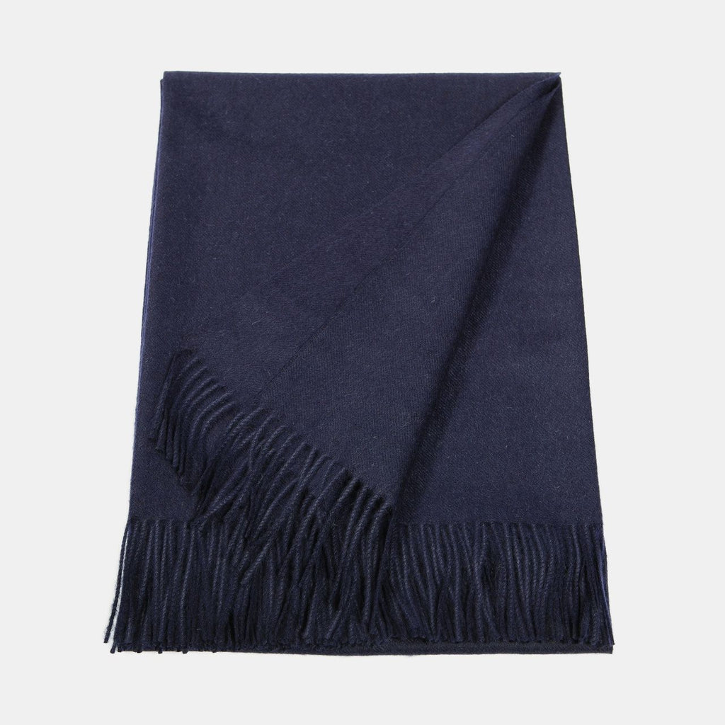 Natural Baby Alpaca Maxi-Scarf with Fringes