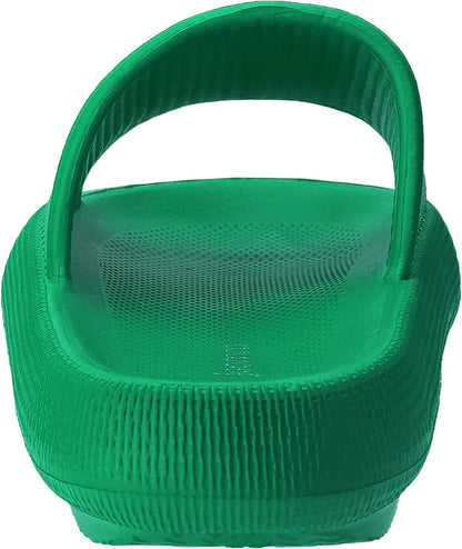 Sandalias de baño Joomra con almohada para mujer y hombre, antideslizantes, de secado rápido, con suela gruesa y suela ultra acolchada, talla 10.5-11.5 para mujer/9-10 para hombre, color verde