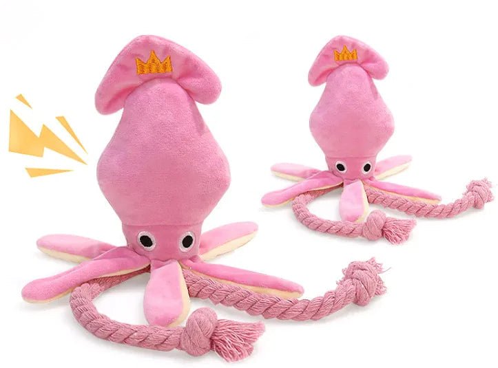 Squid Plush Dog & Cat Chew Toy - Catch Cards