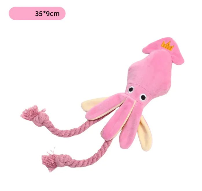 Squid Plush Dog & Cat Chew Toy - Catch Cards