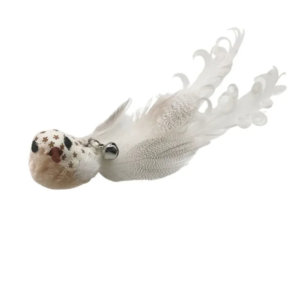 Steel Wire Feather Cat Teaser Wand - Catch Cards