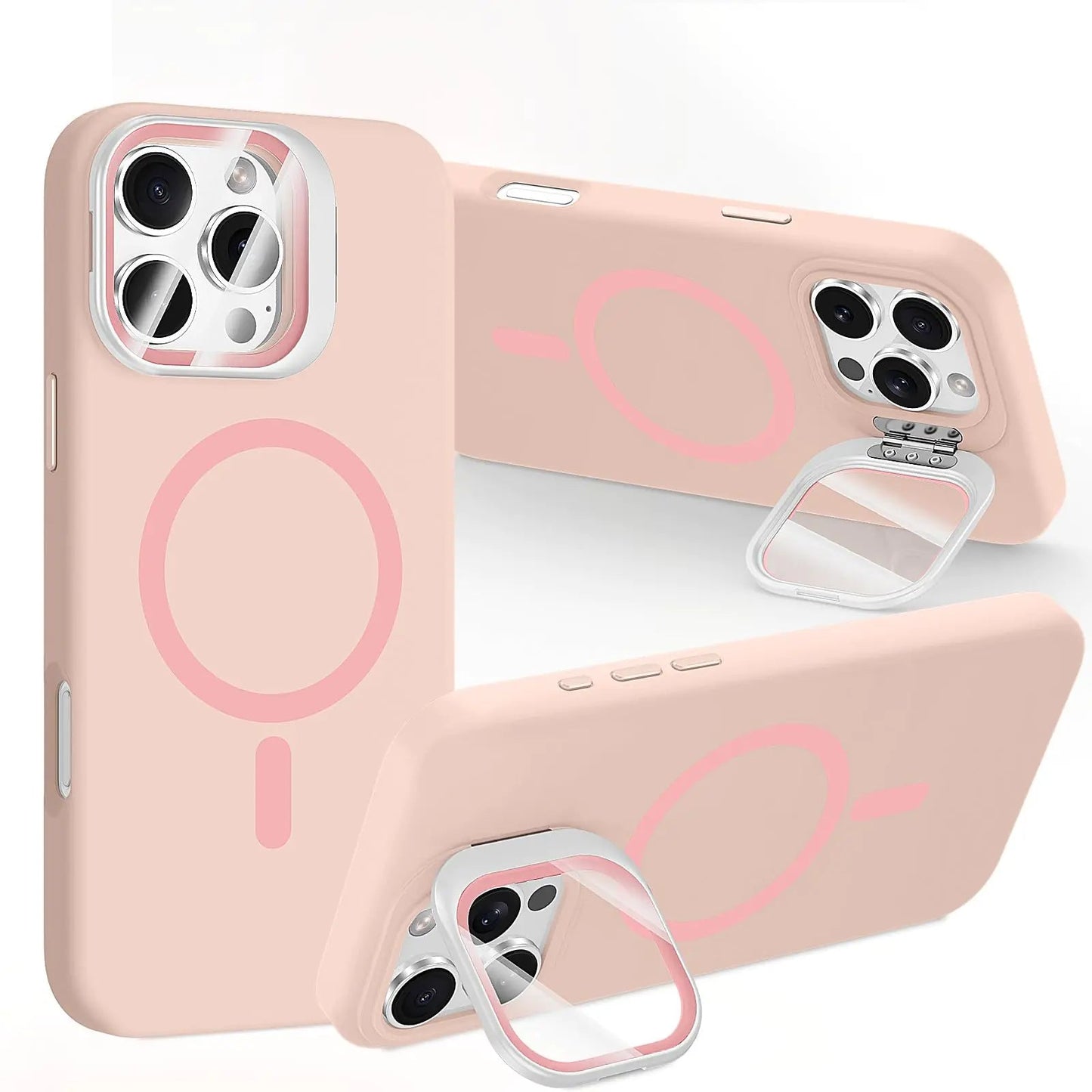 STERKER Designed for iPhone 16 Pro Case with Camera Invisible Stand [Lens Protector] [Compatible with MagSafe] Military Drop Protection Silicone Back Cover 6.3'', Blue - Catch Cards