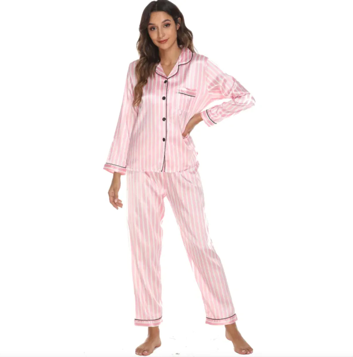 Conjunto de pijama de estilo europeo y americano para mujer