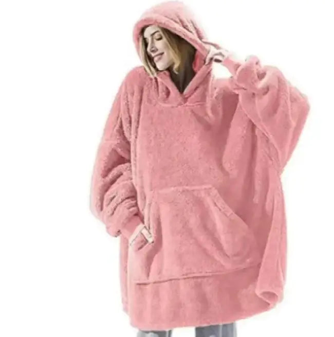 Comfortable Loose Double-Sided Fleece Thicker Wearable Blanket