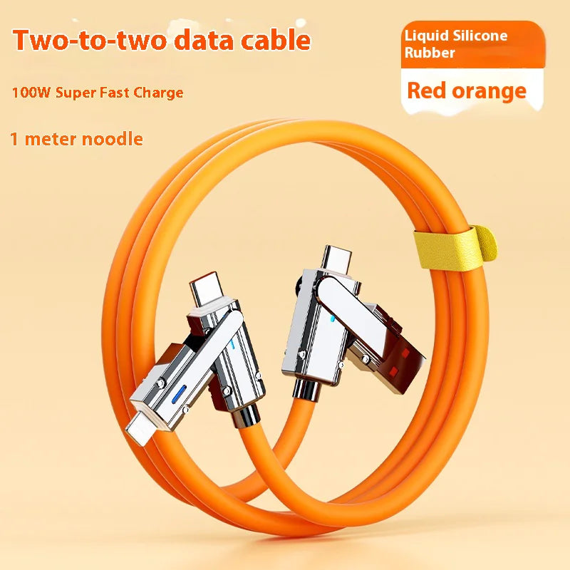 4-i-1 hurtigladende datakabel