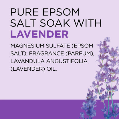 Dr Teal's Epsom Salt Soaking Solution, beroliger og sover, lavendel, 3lbs (emballasjen kan variere) (pakke med 2) 48 unse (pakke med 2)