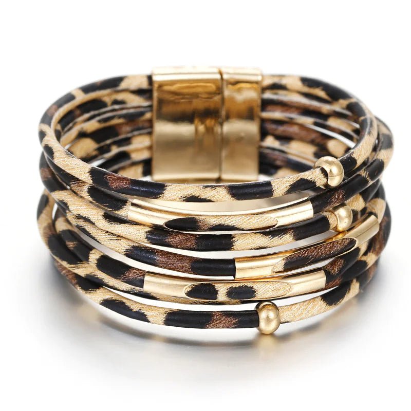 Trendy Leopard Leather Band - Catch Cards