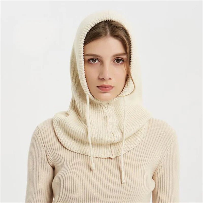 Cozy Knit All-in-One Hat & Scarf Pullover