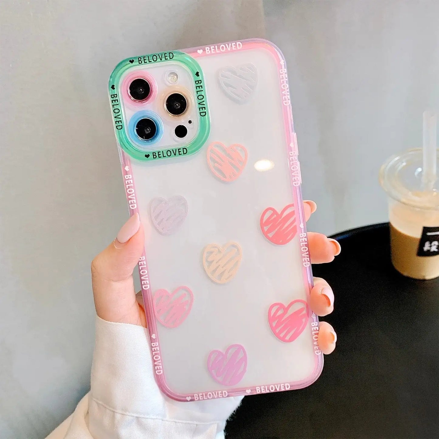 Funda para teléfono con grafiti de corazón