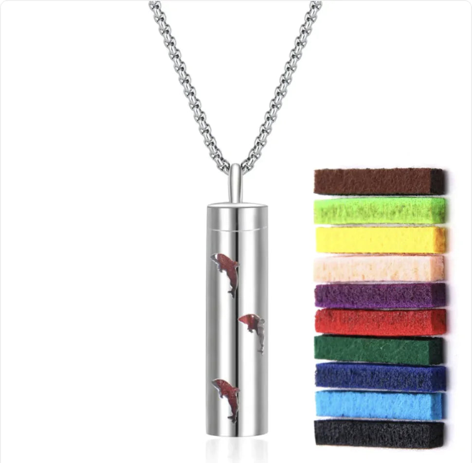 316L Stainless Steel Perfume Oil Diffuser Necklace