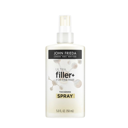 John Frieda ULTRAfiller+ para cabello fino, spray voluminizador con biotina y ácido hialurónico, 147 ml