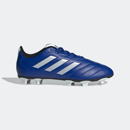 Botas de fútbol Adidas Goletto VIII para niños, unisex, para terreno firme, talla 11, azul royal/blanco/negro, Goletto VIII