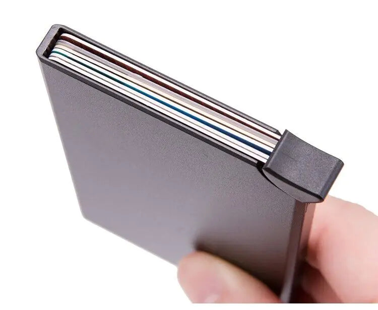 Herre RFID Blocking Slim Money Clip Carbon Fiber Lommebok ID Kredittkortholder Ny