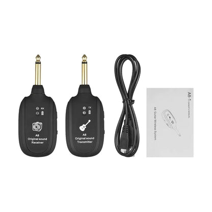 UHF Guitar Wireless System Transmitter+Receiver Built In Rechargeable Battery - HejK.com Marketplace.