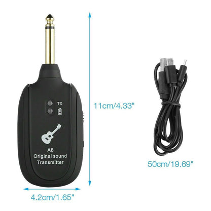 UHF Guitar Wireless System Transmitter+Receiver Built In Rechargeable Battery - HejK.com Marketplace.