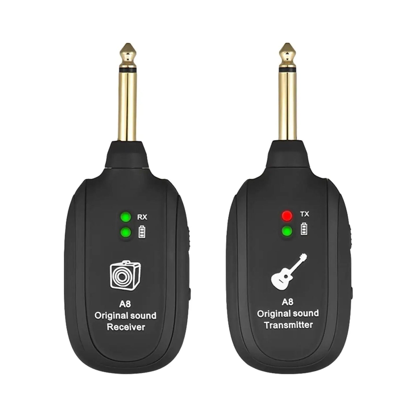 UHF Guitar Wireless System Transmitter+Receiver Built In Rechargeable Battery - HejK.com Marketplace.