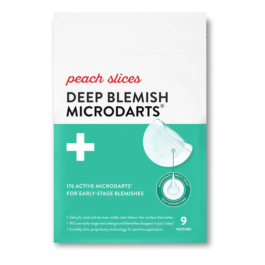 Ferskenskiver | Deep Blemish Microdarts | Akne Patch | Tidlig stadium og dype kviser | Hurtigvirkende | Salisylsyre | Tea Tree Oil | Niacinamid | Cica | Hyaluronsyre | Flekkbehandling | 9 lapper