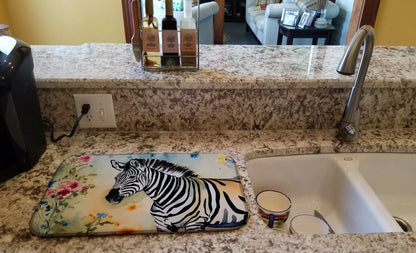 Zebra Dish Drying Mat