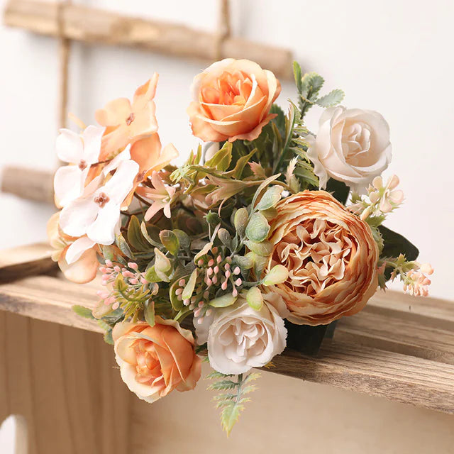 Silke Faux Rose Flower Wedding Hjem Høst Decor