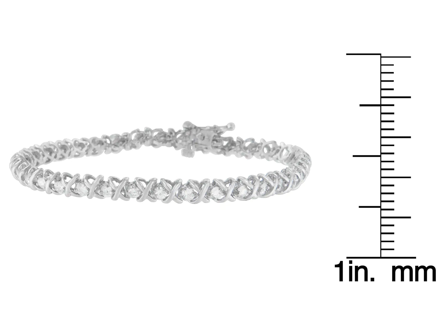 18K White Gold Round Cut Diamond Wrapped in Love Bracelet (2.00 cttw, H-I Color, I1-I2 Clarity)