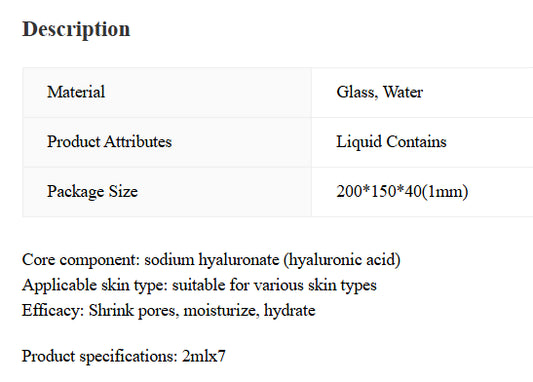 Hyaluronic Acid Ampoule