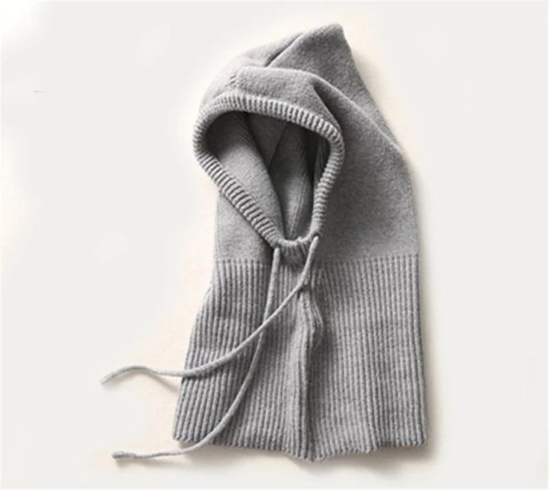 Cozy Knit All-in-One Hat & Scarf Pullover