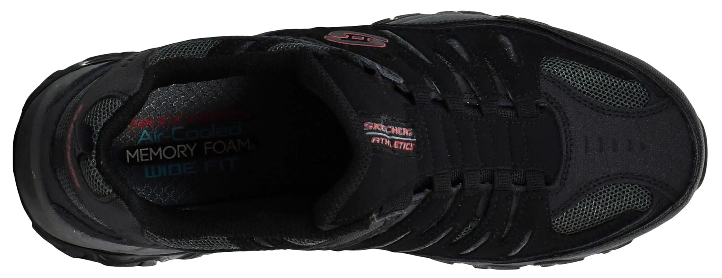 Skechers Afterburn M fit Wonted 9 X-Wide para hombre, negro/carbón