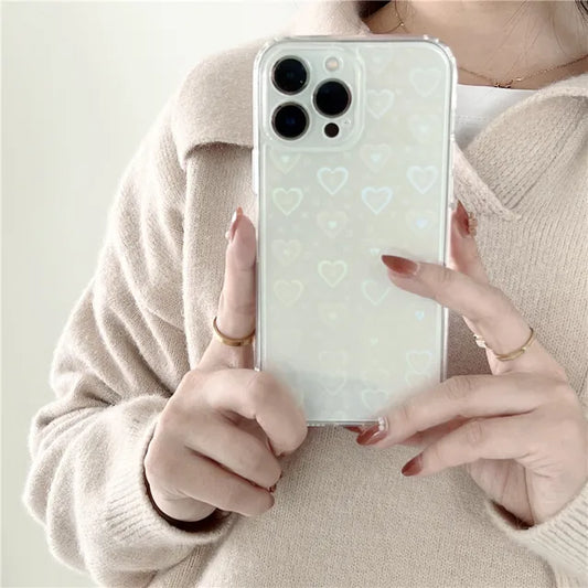 Gradient Love Heart Phone Case