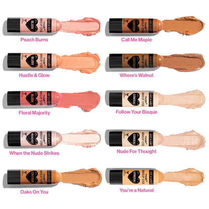 wet n wild MegaGlo Makeup Stick, byggbar farge, allsidig bruk, Cruelty-Free &amp; Vegan - Call Me Maple and Conceal and Contour Neutral Follow Your Bisque,1 Unce (Pack of 1),807 Bundle Makeup Stick + Stick, Follow Your Bisque