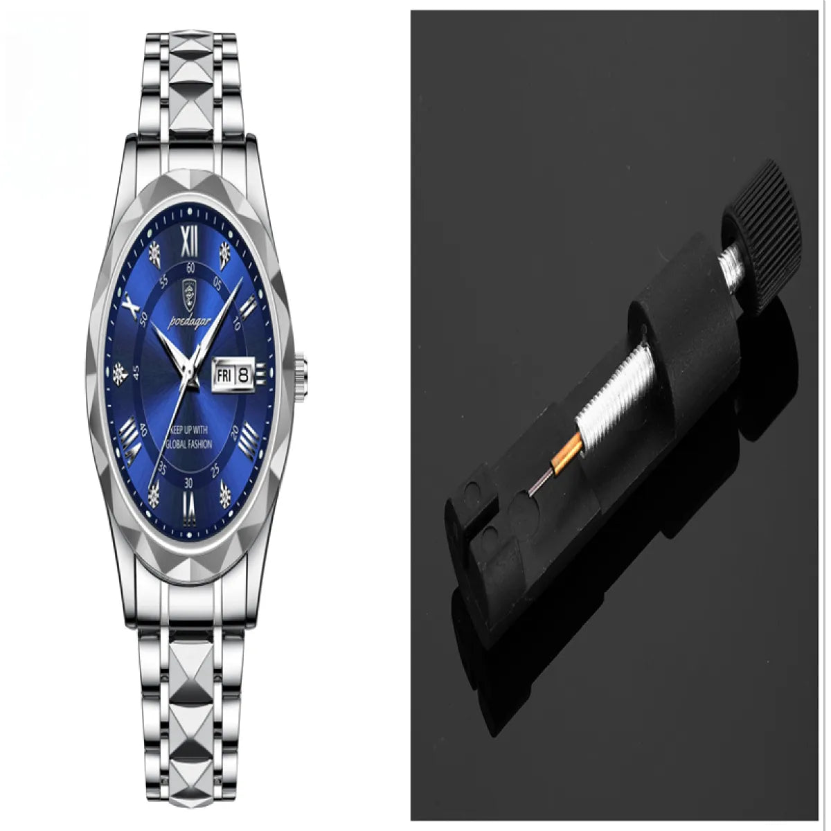 Men's Waterproof Double Calendar Luminous Quartz Watch