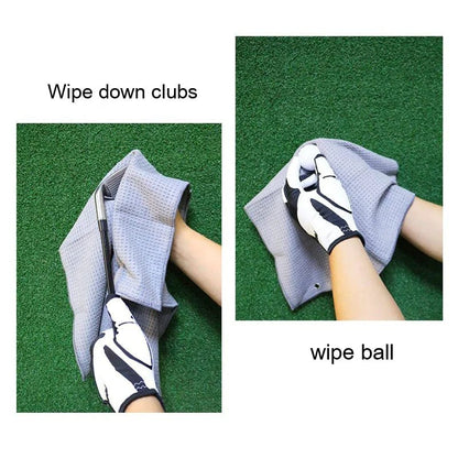Waffle Golf Ball Cleaning Towel - Catch Cards